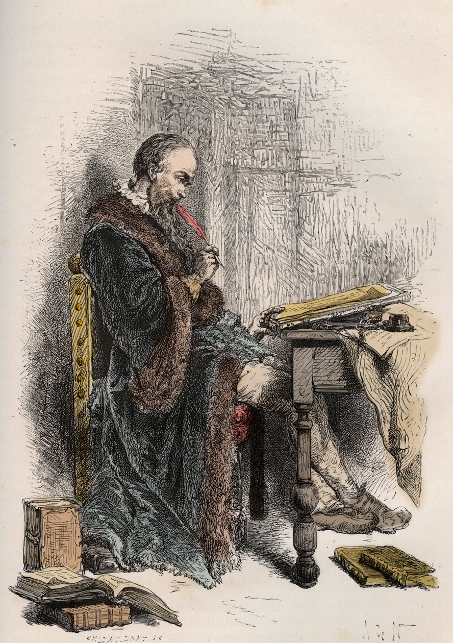 Retrato de Clement des Marets dit Marot de French School