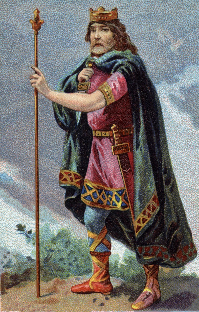Retrato de Clotaire (Clothaire) I, Rei dos Francos de 511a 561). de French School