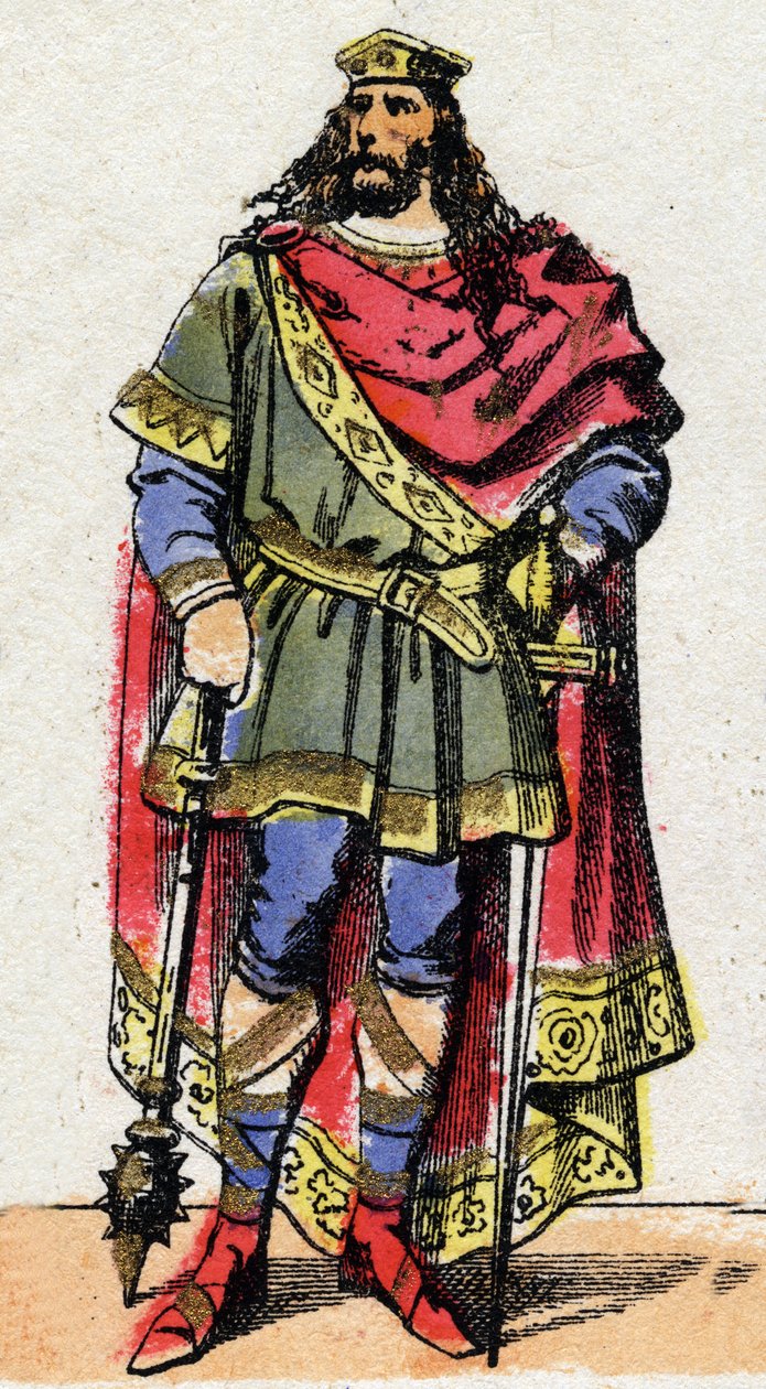 Retrato de Clóvis I (v. 466 - 511), Rei dos Francos. de French School