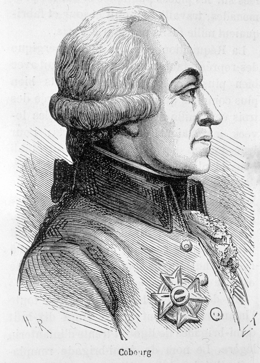Retrato de Cobourg, general do exército austríaco - em "L