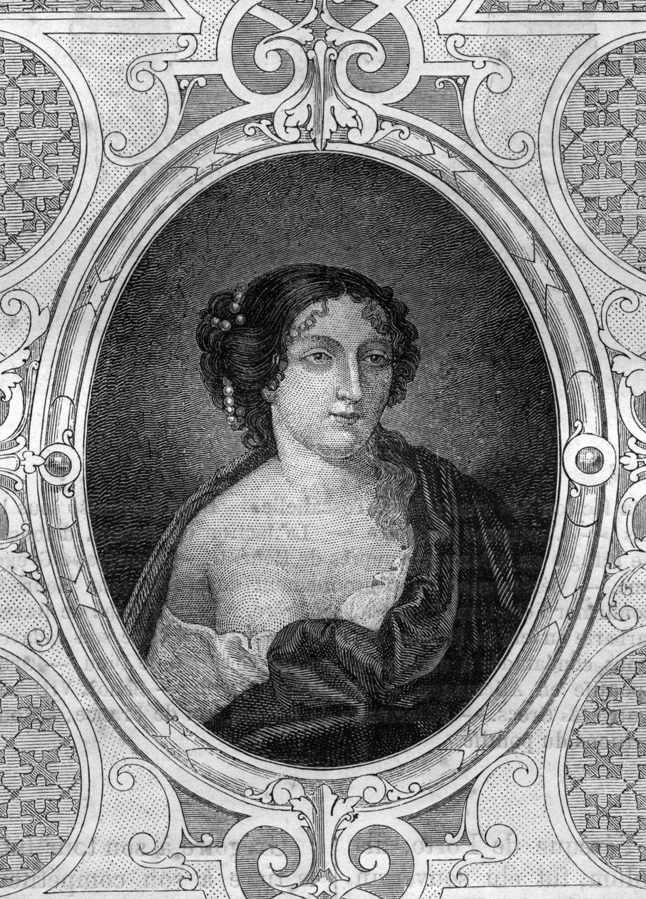 Retrato de Cunegonde (975-1039), Imperador do Ocidente. Gravura em "Histoire des Papes-Rois-Queen and Empereurs a travessa les centuries", de Maurice Lachatre de French School