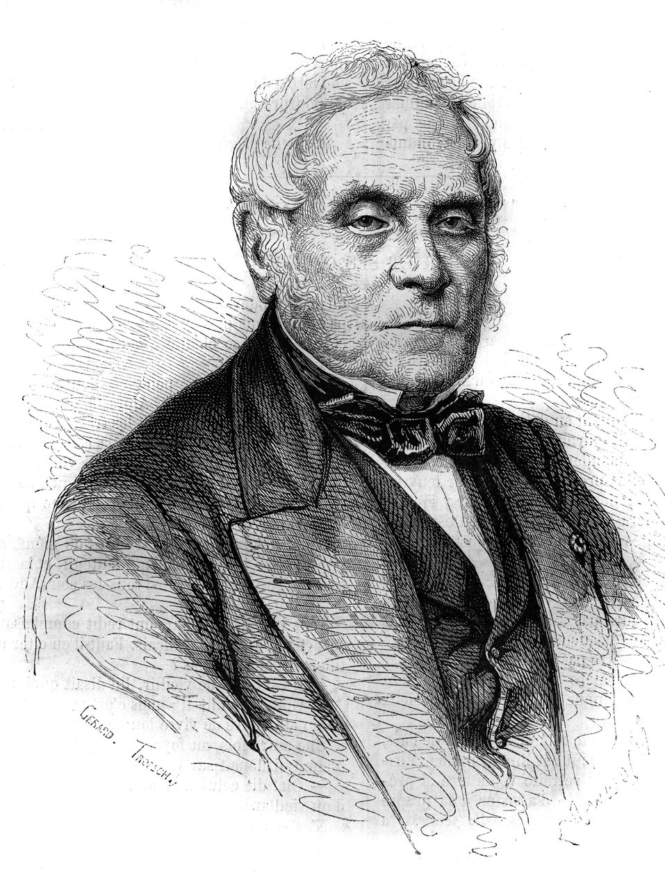 Retrato de Daniel Francois Esprit Auber (Daniel-Francois-Esprit) (1782-1871), compositor francês. Gravura de 1867-1868. de French School
