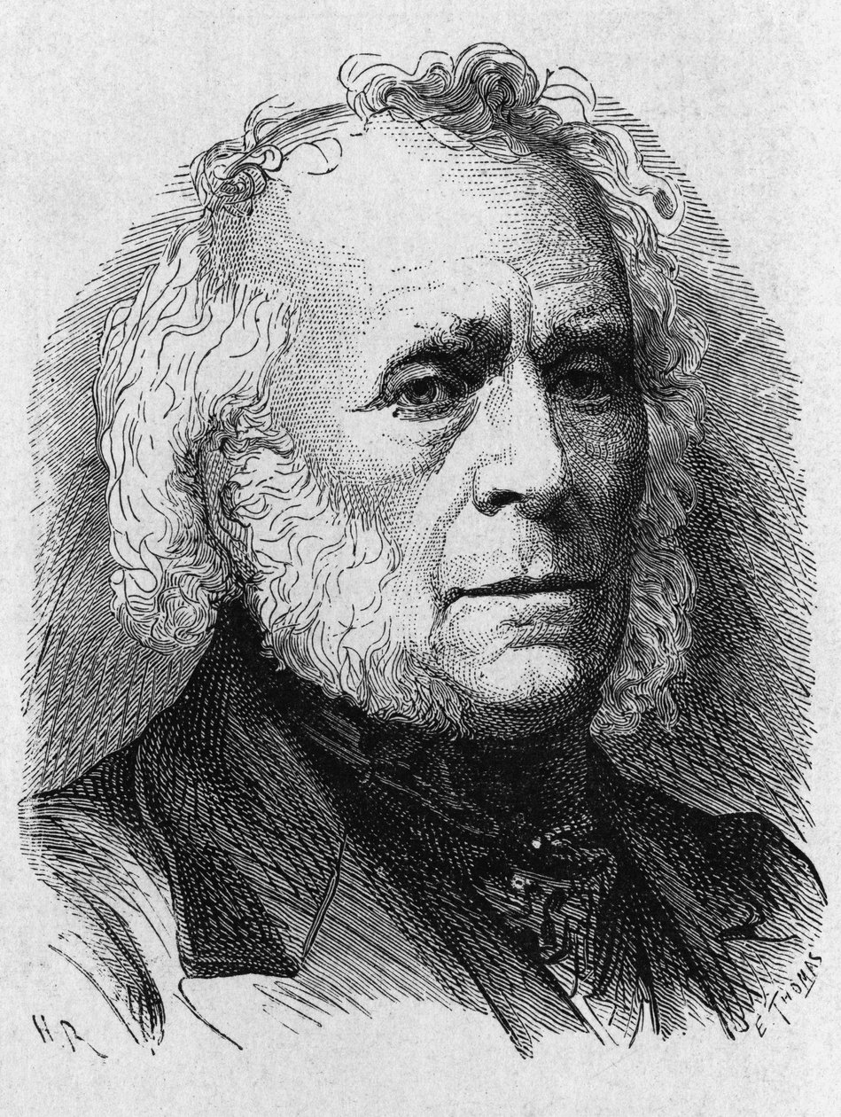 Retrato de David Brewster (1781 - 1868) - em "Album of Science; Illustrous Scholars; Great Discoveries" 1896. de French School