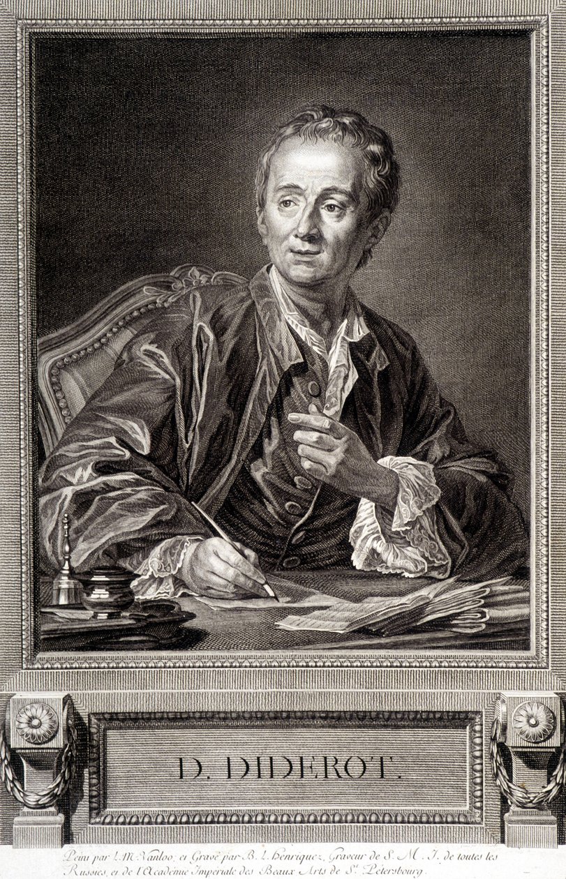 Retrato de Diderot da Enciclopédia de Diderot e Alembert de French School