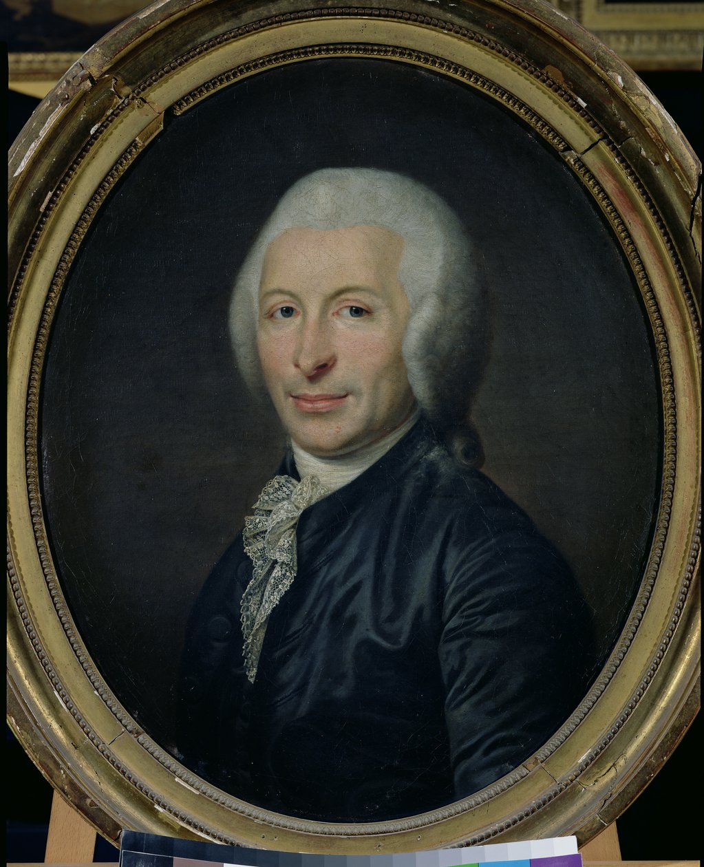Retrato do Doutor Joseph-Ignace Guillotin (1738-1814) (óleo sobre tela) de French School