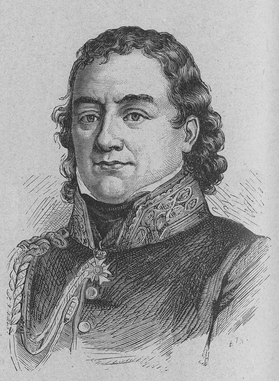 Retrato de Dominique Jean, Baron Larrey (1766 - 1842), cirurgião militar francês - em “” Album de la Science; cientistas ilustres; Grandes descobertas ”” ”1896. de French School