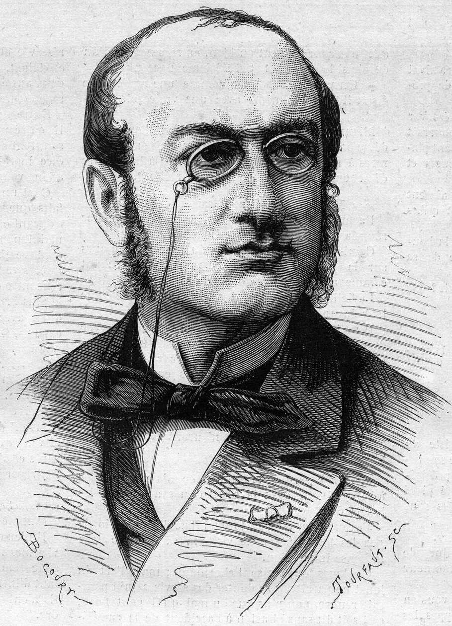 Retrato de Edme Albert Gigot (1835-1913), prefeito francês da polícia. Gravura em "Le Monde Illustré" n°1104 de 25 de Maio de 1878. de French School