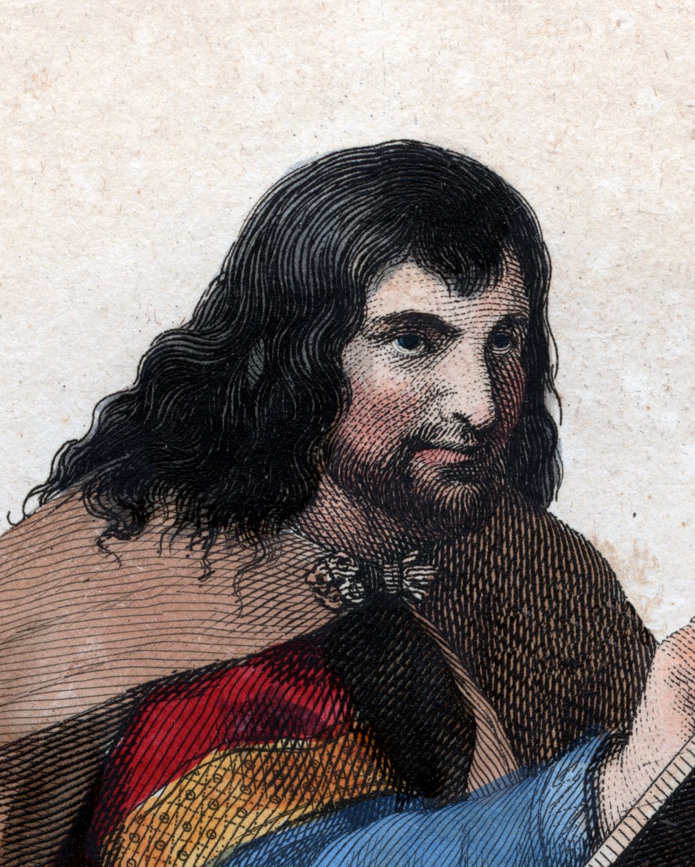 Retrato de Einhard (Eginhard, Einhart, Einard, Einhard) (775-840), erudito e cortesão. de French School