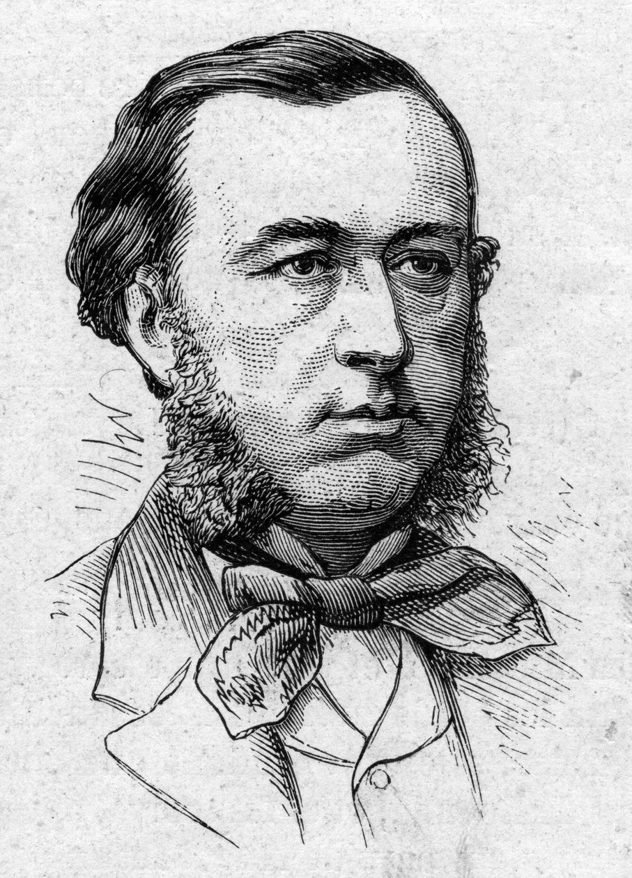 Retrato de Elme Marie Caro (1826-1887), filósofa francesa. Gravura em "Le Monde Illustré" n°883 de 14 de Março de 1874. de French School