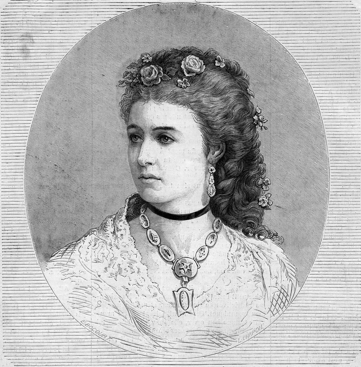 Retrato de Emma Albani (Marie Louise Emma Cecile Lajeunesse dite de French School