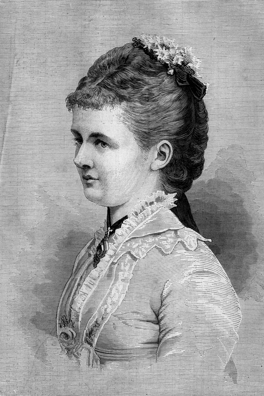 Retrato de Emma de Waldeck Pyrmont (Waldeck-Pyrmont) (1858-1934), Rainha da Holanda. Gravura no "Le Monde Illustré" n°1139 de 25 de janeiro de French School