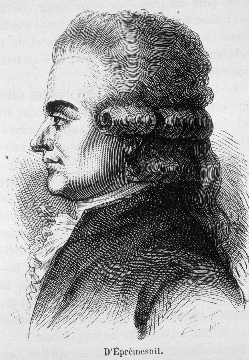 Retrato de Eprémesnil, magistrado e político francês (1746 - 1794) - em "L