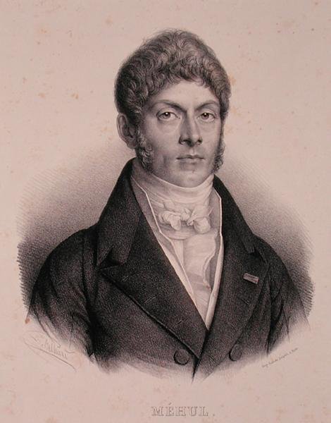 Retrato de Etienne-Nicolas Mehul (1763-1817) (litografia) de French School