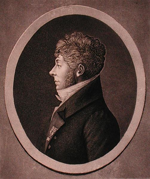 Retrato de Etienne-Nicolas Mehul (1763-1817) gravado por Edme Quenedey (1756-1830) de French School