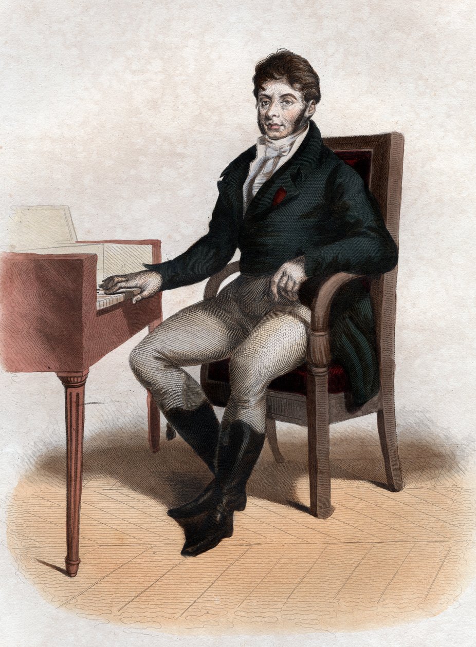 Retrato de Etienne Nicolas Mehul (1763-1817), compositor francês. de French School