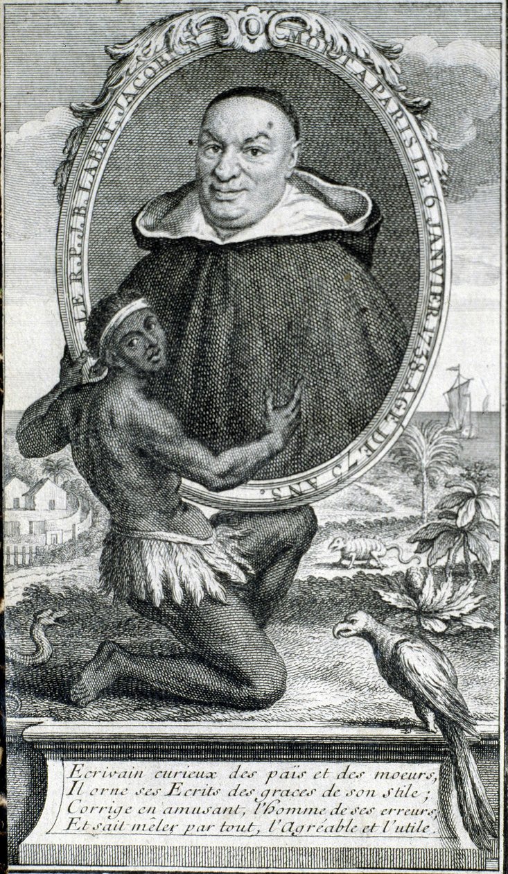 Portrait of Father Labat en frontispice - in "New voyage to the Isles of America", de Father Labat, ed. Cavelier, Paris de French School