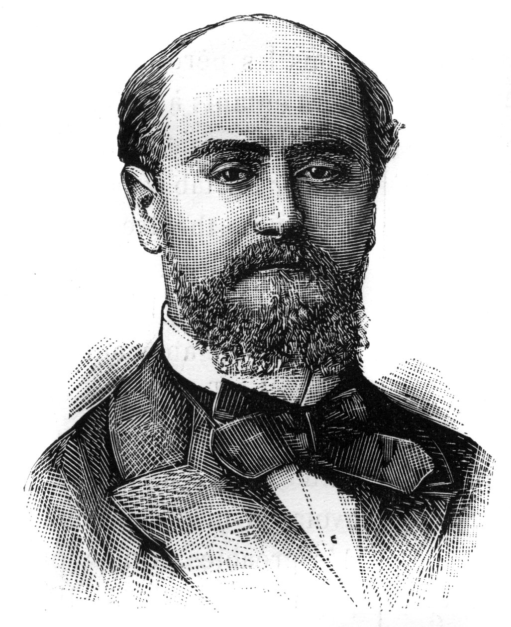 Retrato de Felix Granet (1849-1936), político francês. Gravura em "Le Monde Illustré", 16 de janeiro de French School