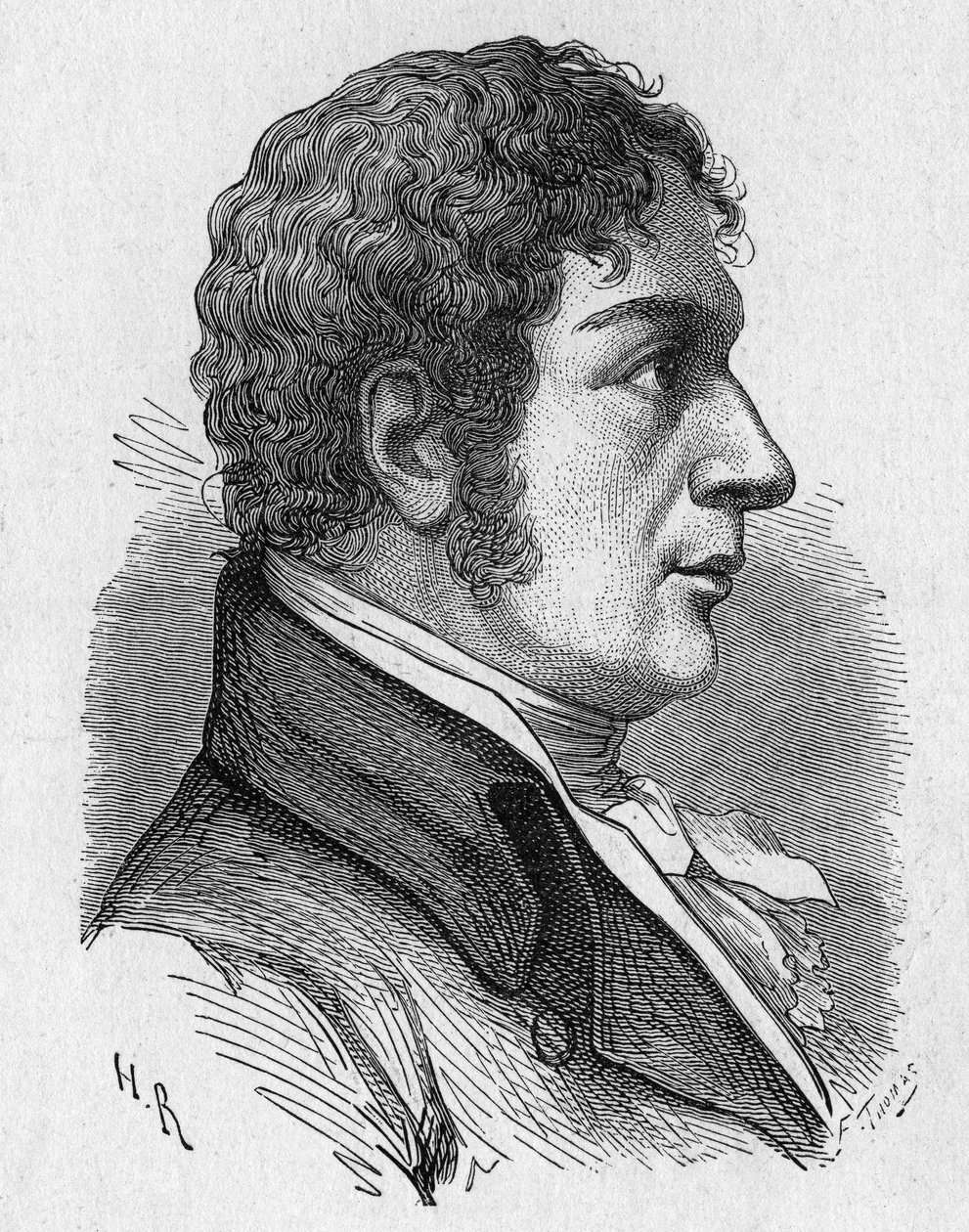 Retrato de François (Francesco) Zambeccari (1756-1812), aeronauta francesa - em "Album of Science; ilustres estudiosos; Grandes Descobertas" 1896. de French School