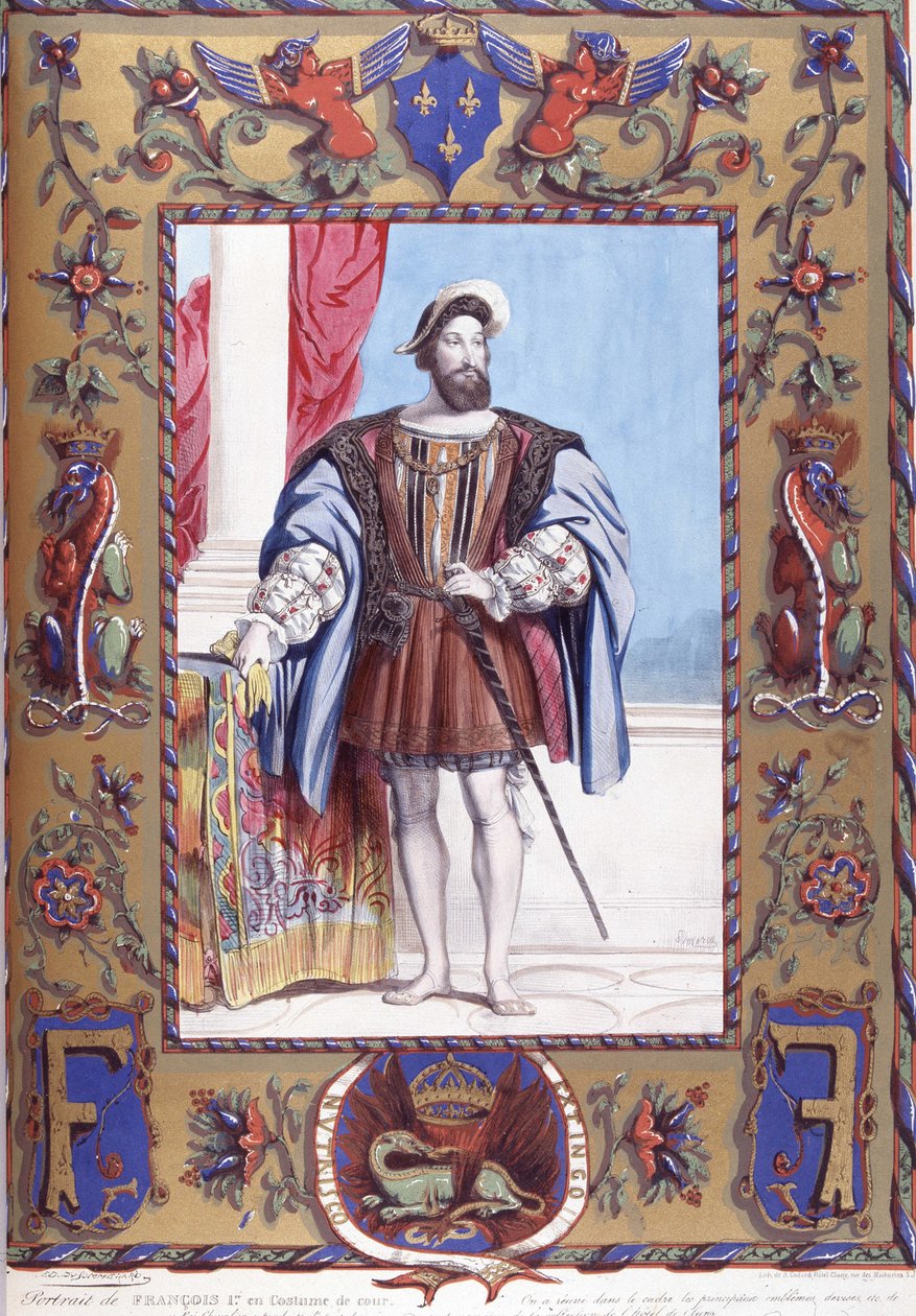 Retrato de François 1er em traje de tribunal de French School