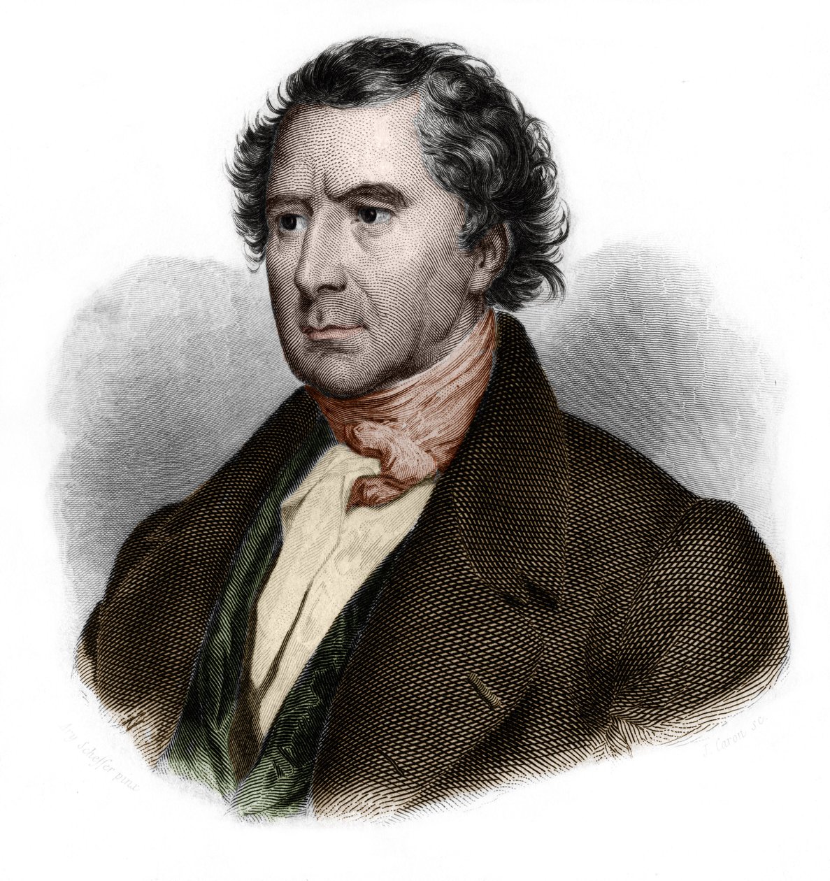 Retrato de François Arago (1786-1853), matemático, físico, astrônomo e político francês. in "LIBRE DES SPORERS" de Louis de Cormenin Timon. 1842. Coleção privada. de French School