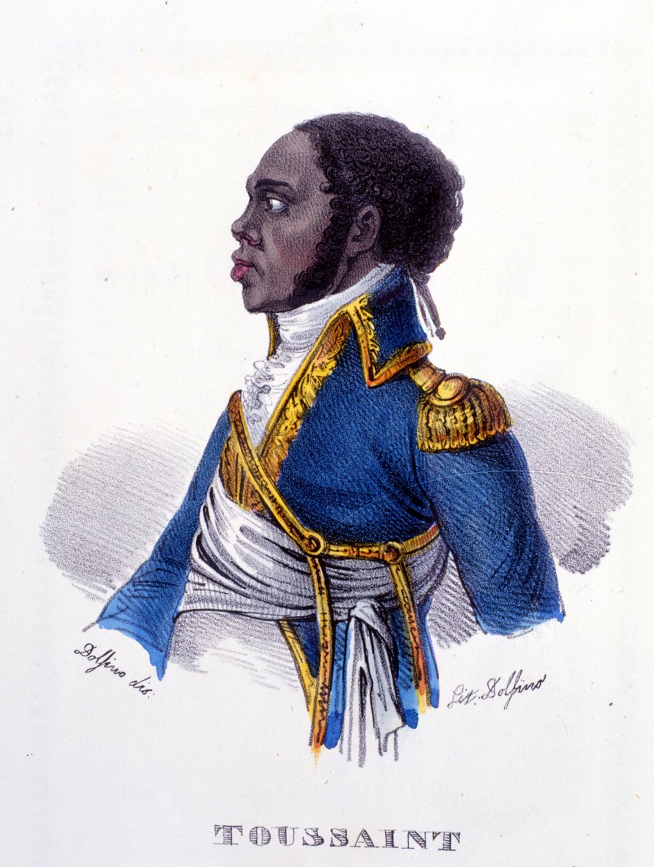 Retrato de François Dominique Toussaint dit "Toussaint-Louverture" (Toussaint Louverture de French School
