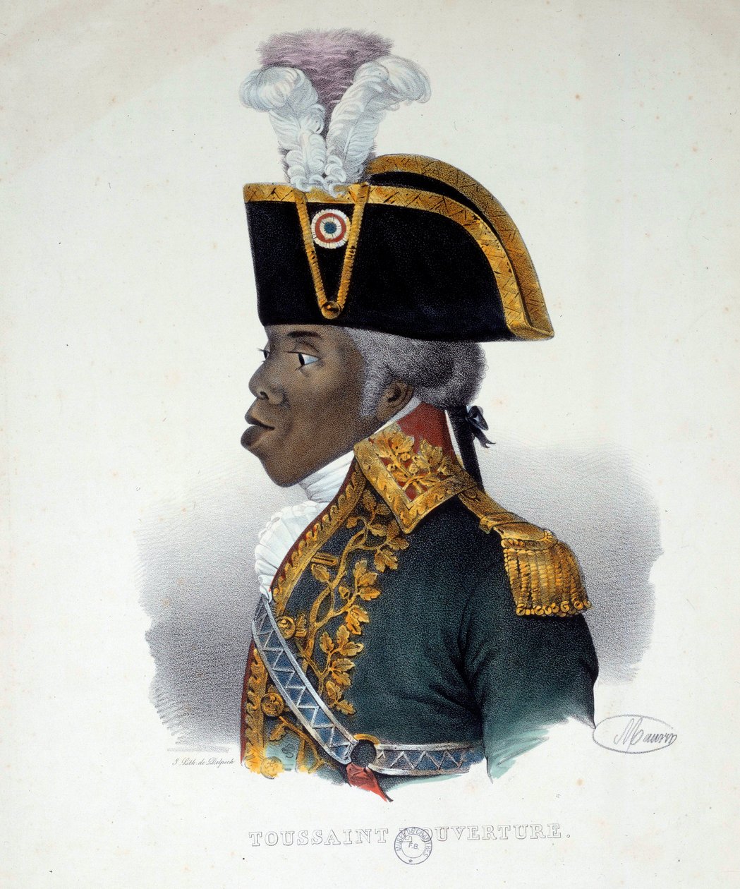 Retrato de François Dominique Toussaint dit "Toussaint-Louverture" (Toussaint Louverture de French School