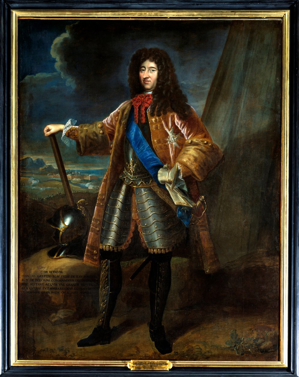 Retrato de François Gaston de Bethune (1638-1692). Pintura anónima do século XVII. Óleo sobre tela. C, Chateau de Sully - Retrato de François Gaston de Bethune (1638-1692). Pintura anónima do séc. XVII. Óleo sobre tela. C. Castelo de Sully, de French School