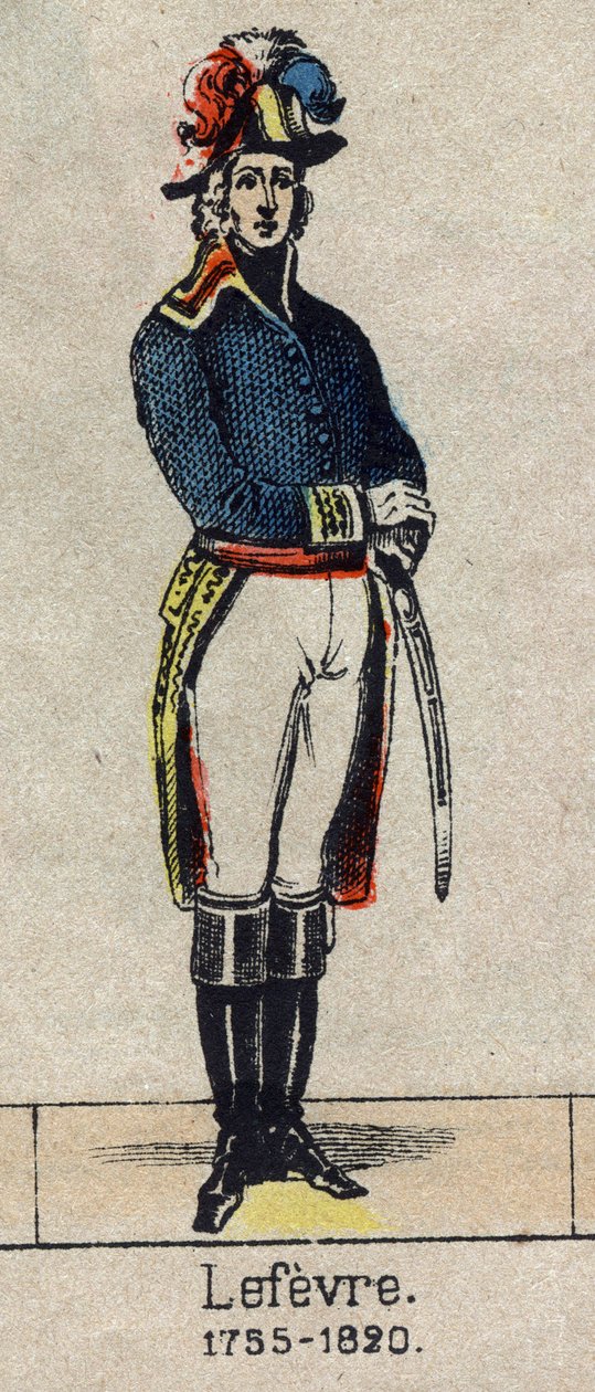 Retrato de François Joseph Lefebvre (1755-1820) Duque de Dantzig e do Império, Par da França, então Barão e Par da França Marechal do Império. Imagem de Epinal do final do século XIX. de French School