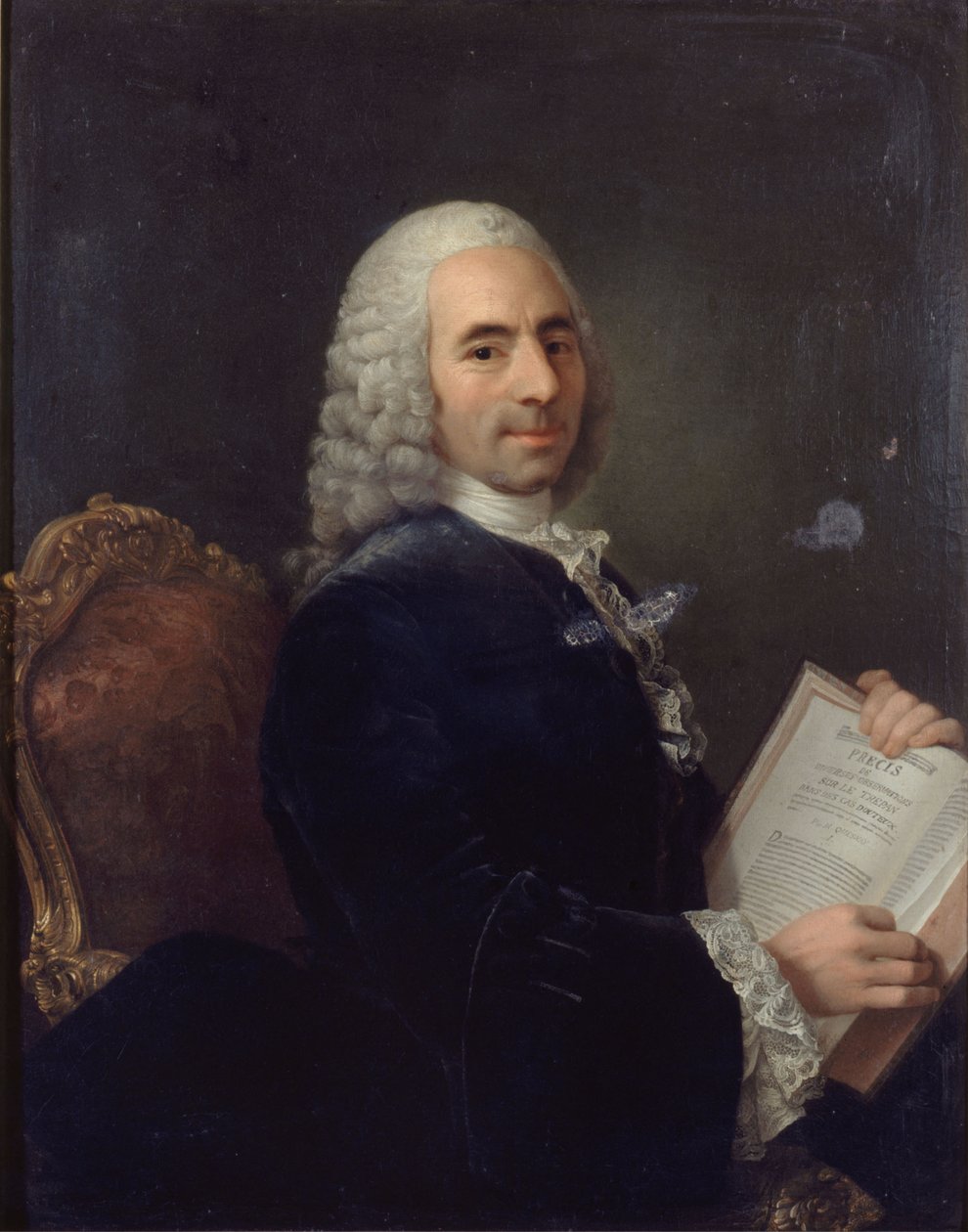 Retrato de François Quesnay (1694-1774), médico de Luís XV e fisiocrata, depois de 1743 (óleo sobre tela) de French School