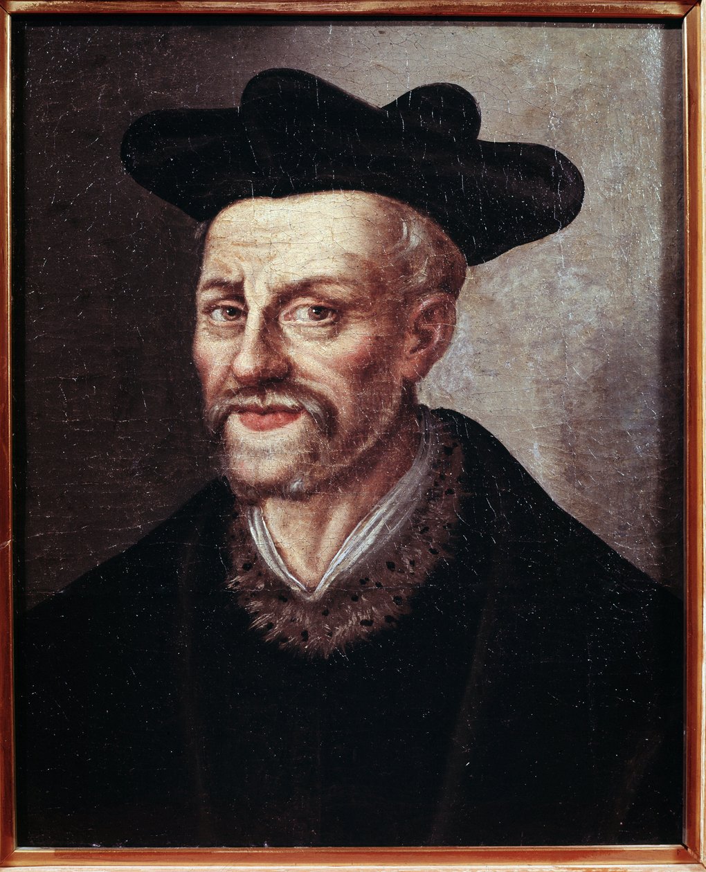 Retrato de François Rabelais (óleo sobre tela de French School