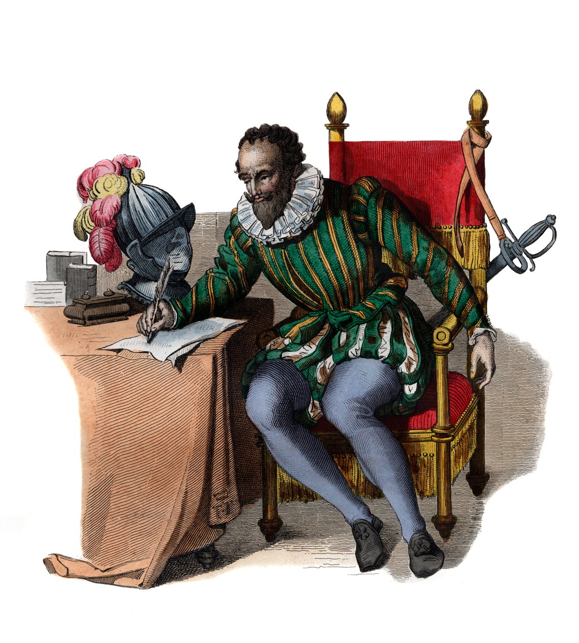 Retrato de François de Malherbe (1555-1628), poeta francês, crítico e tradutor. de French School