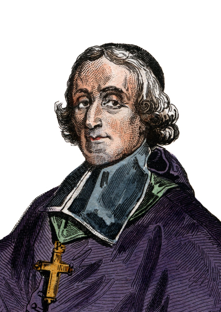 Retrato de François de Pons de Salignac de La Mothe Fenelon (1651-1715), arcebispo francês, teólogo, poeta e escritor. de French School