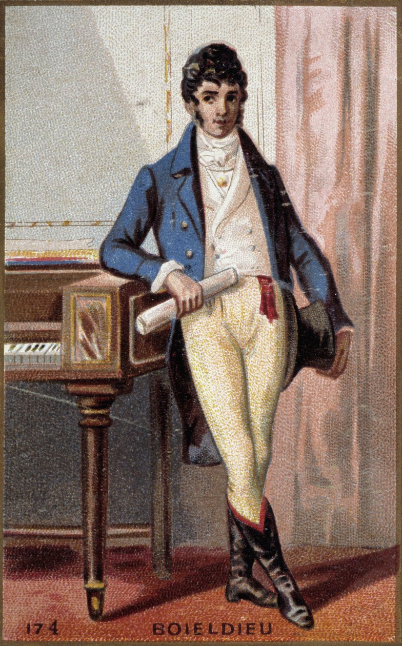 Retrato de François Adrien Boieldieu (1775-1834), compositor francês. de French School