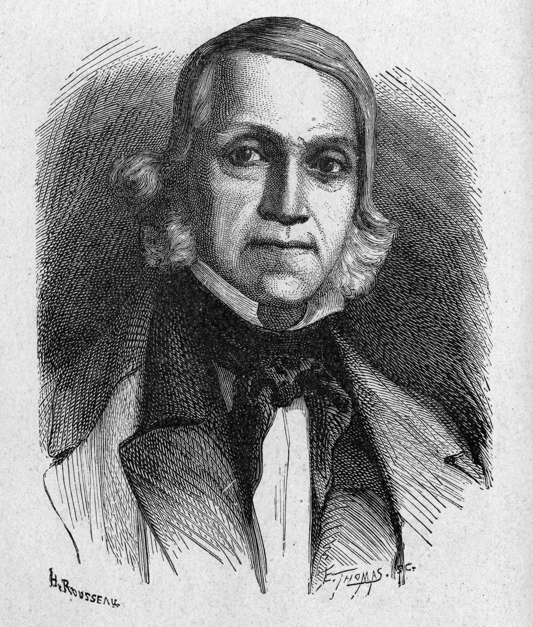 Retrato de François Sudre, inventor da telegrafia musical - em “” Album de la Science; estudiosos ilustres; Grandes descobertas ”” ”1896. de French School