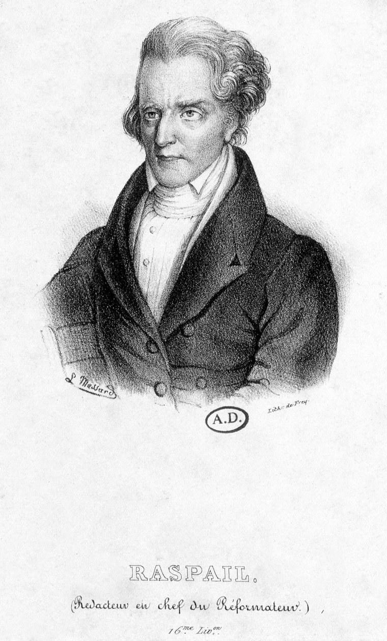Retrato de François Vincent Raspail (1794 - 1878): Editor-chefe do Reformador de French School
