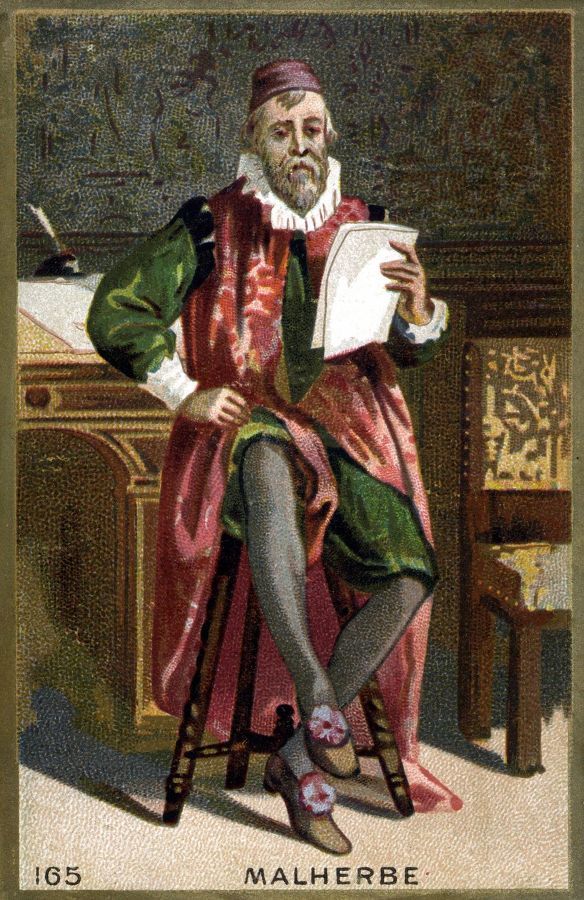 Retrato de François de Malherbe (1555-1628). Cromolitografia do século XIX. de French School