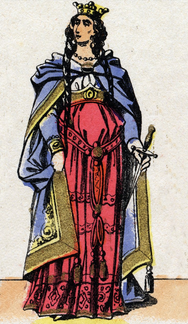 Retrato de Fredegonde, Rainha de Neústria (545-597). de French School