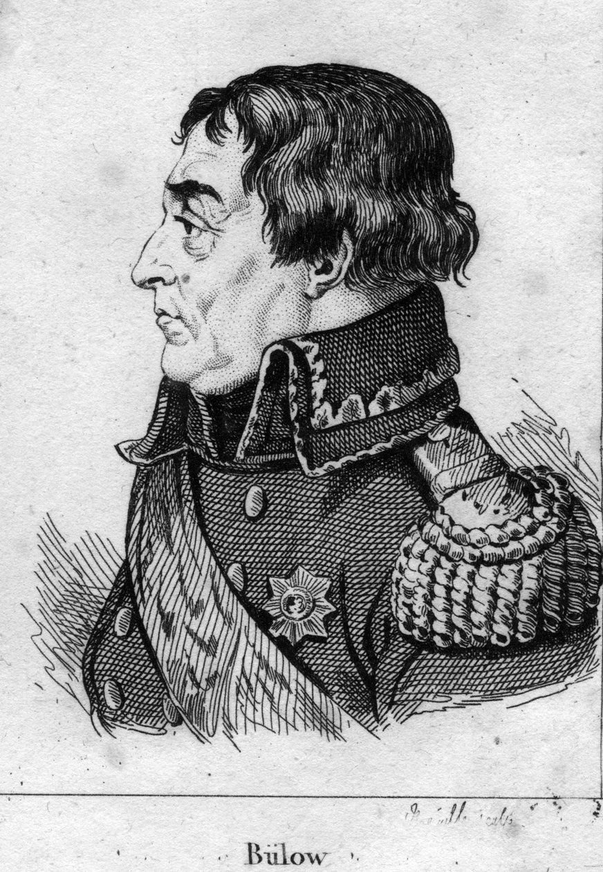 Retrato de Friedrich Wilhelm von Bulow (gravura) de French School