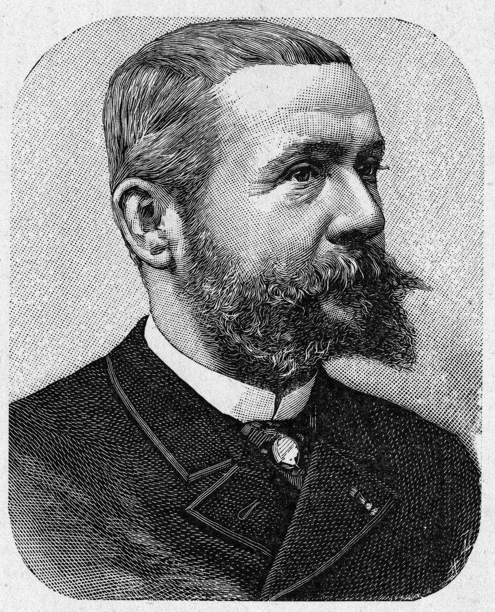 Retrato de Gaston Tissandier (1843 - 1899), aeronauta francesa - no "Album de la Science; ilustres estudiosos; Grandes disouvertes" 1896. de French School