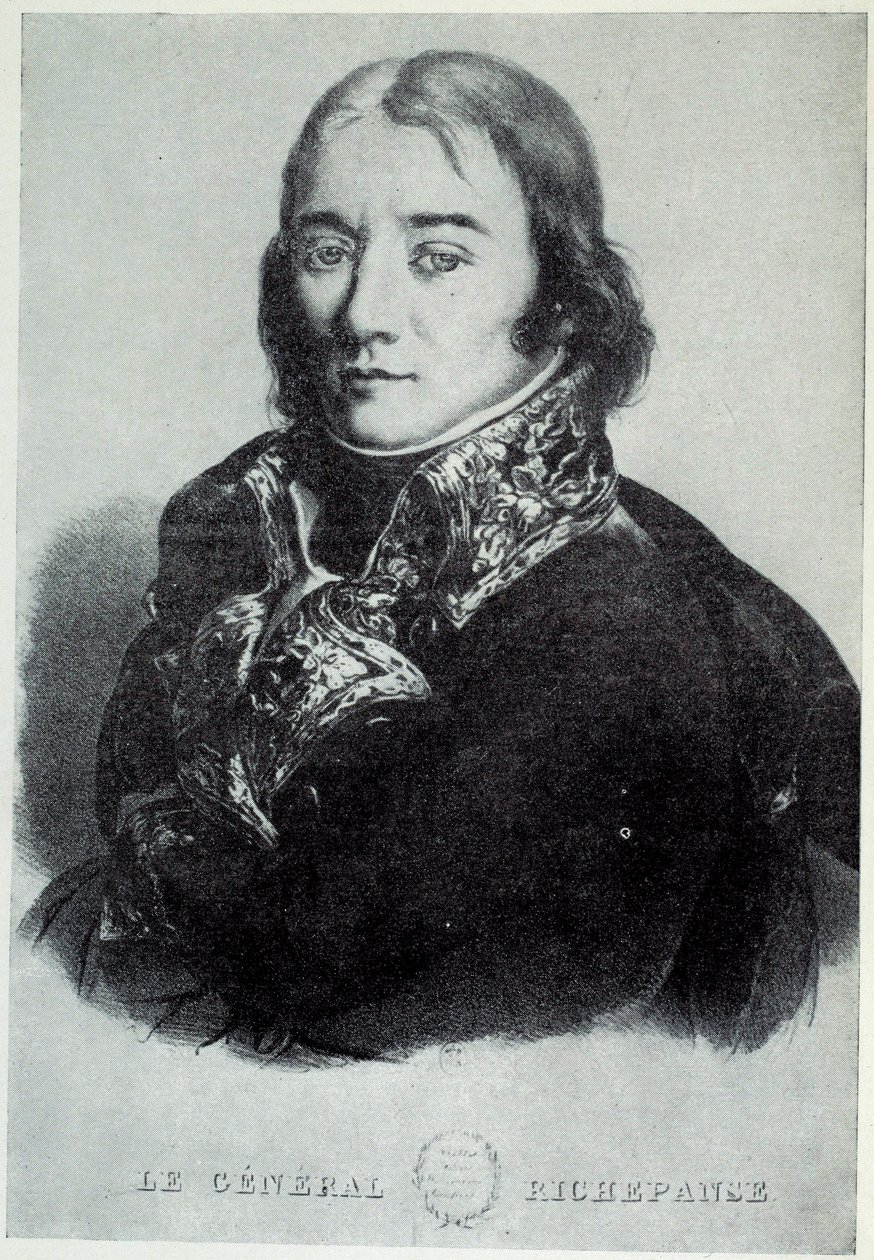 Retrato do General Antoine Richepance (ou Richepanse) (1770-1803), em favor da escravidão. Gravuras dos Chartres do século XIX, Musee des Beaux Arts de French School
