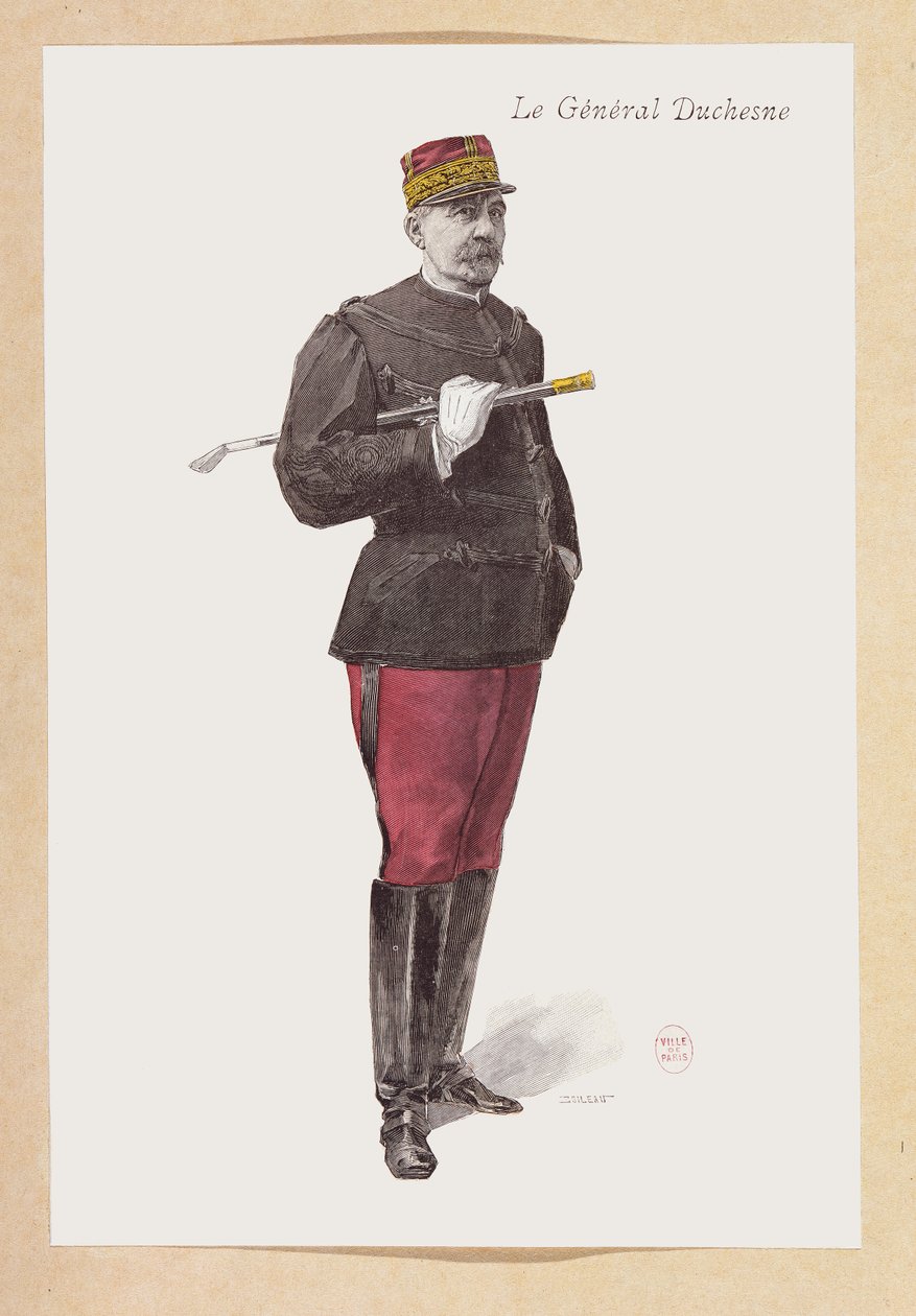 Retrato do General Jacques Duchesne (1837-1918) (gravura) de French School