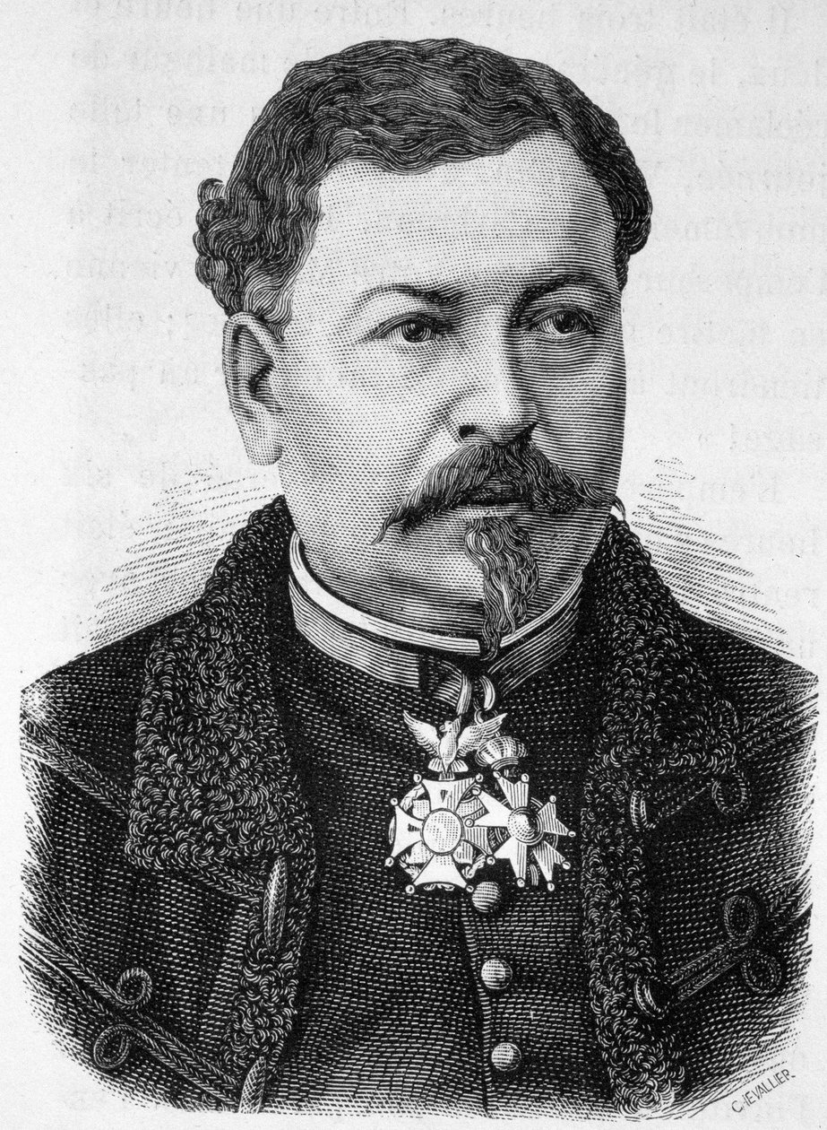 Retrato do General Jean Auguste Margueritte (1823 - 1870, falecido na Batalha de Sedan), pai de Paul e Victor Margueritte - em "L