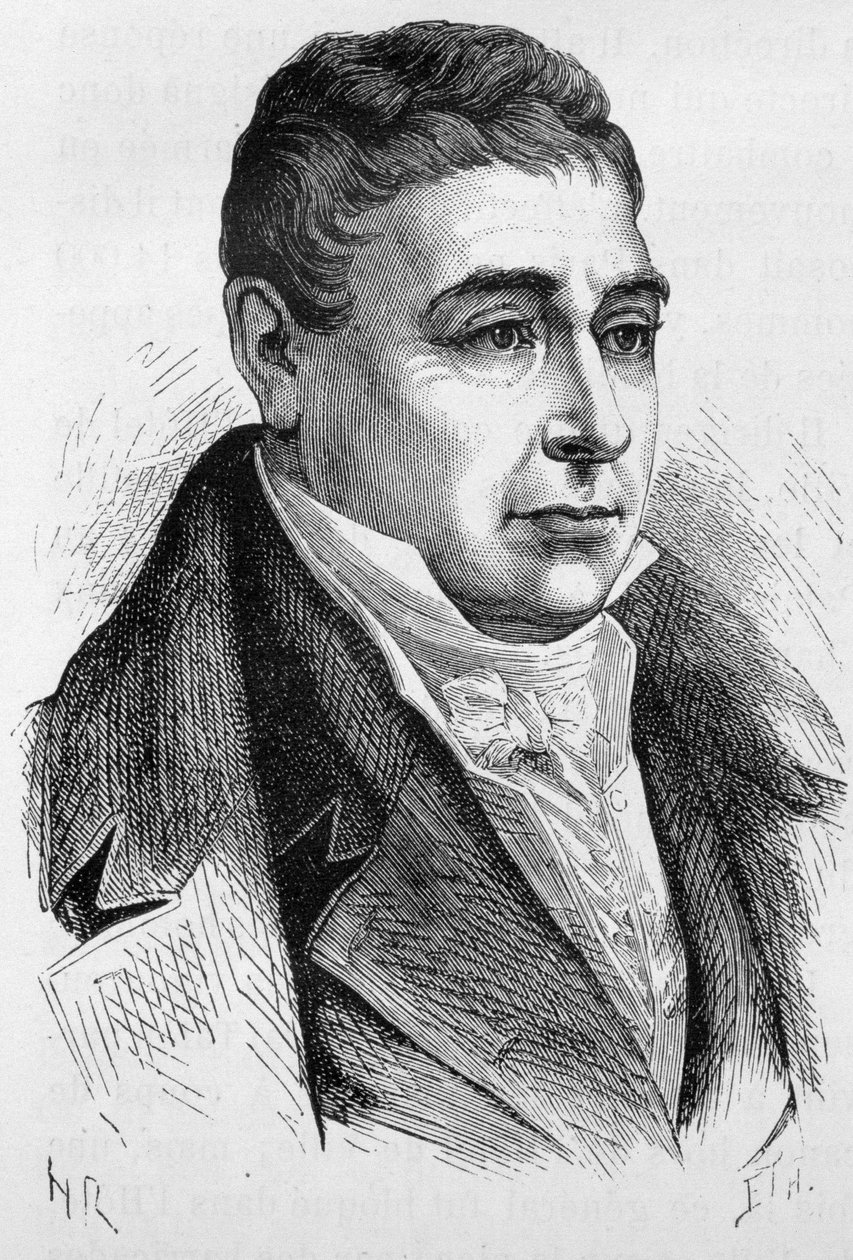 Retrato do General La Fayette (Lafayette) (1757 - 1834) - em "L