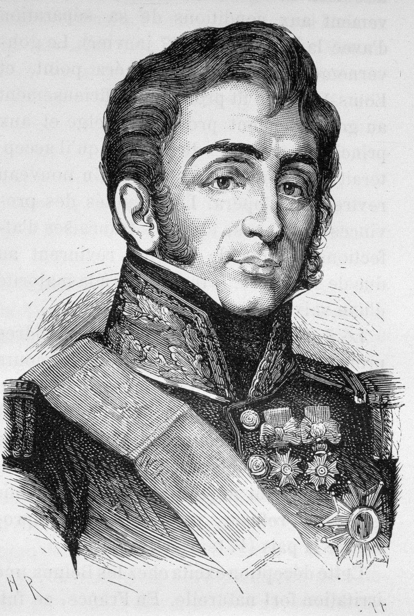 Retrato do General Lamarque (1770 - 1832) - em "L