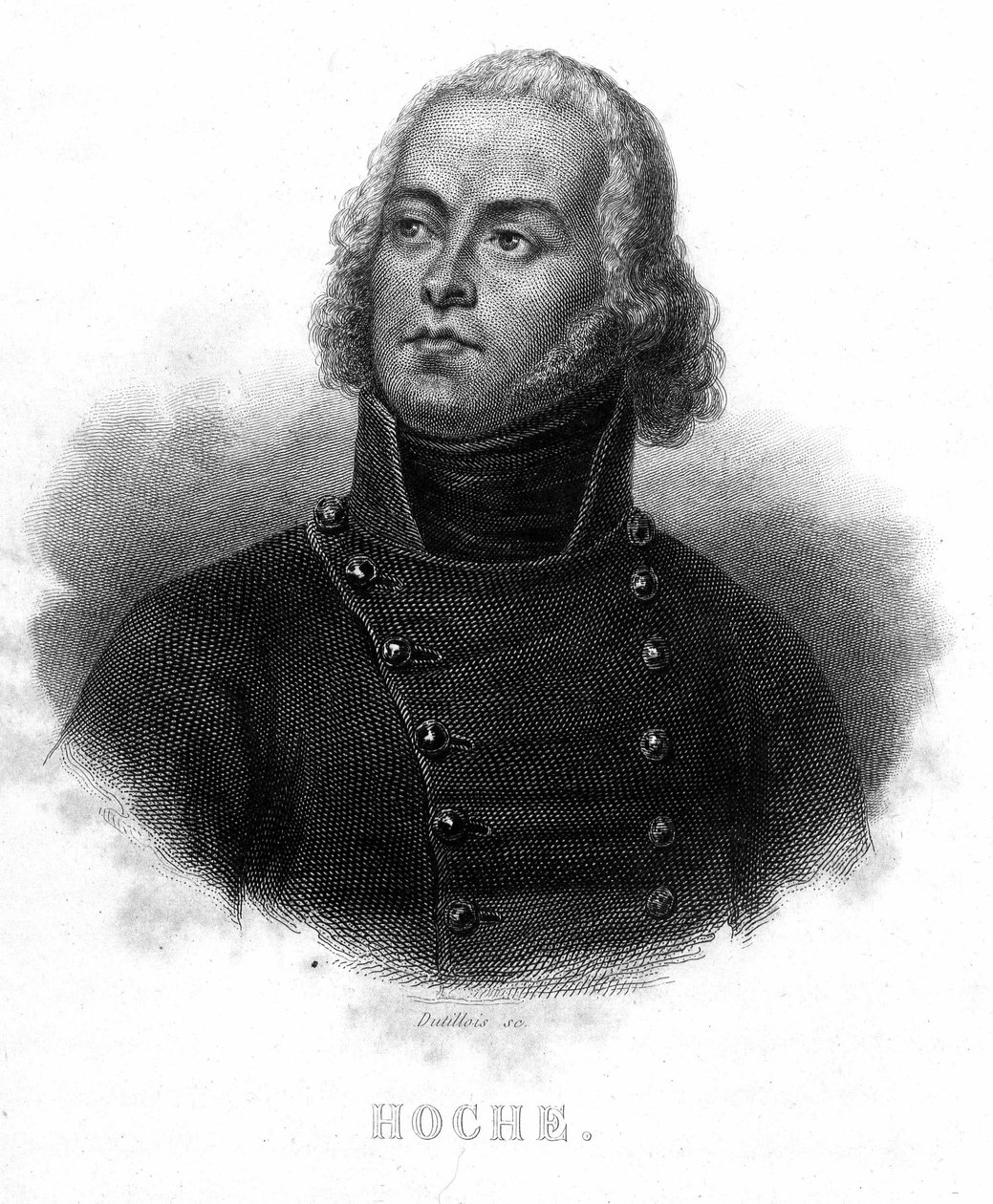 Retrato do General Lazare Louis Hoche (1768 - 1797) - em "Revolution francaise" de Thiers. Século XIX de French School