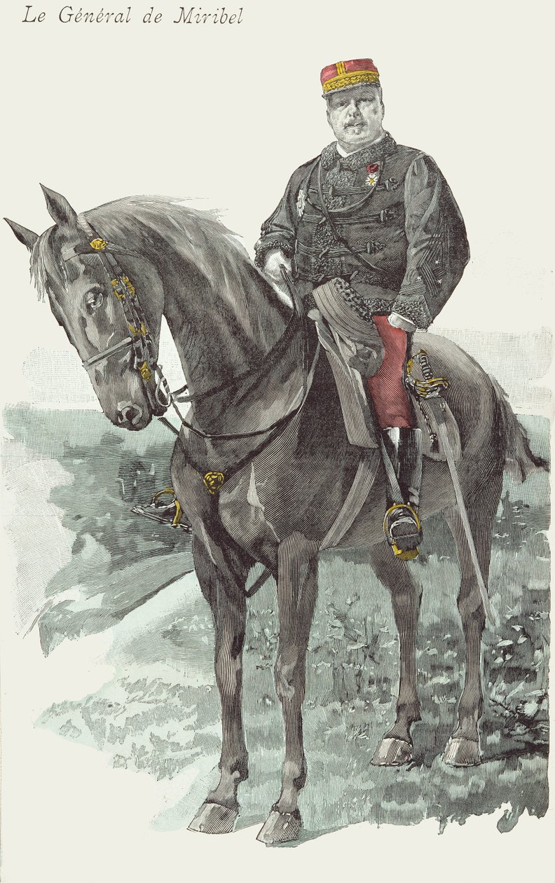 Retrato do General de Miribel (1831-93) (gravura) de French School