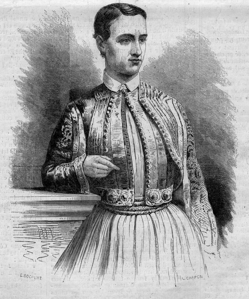 Retrato de Jorge I (Georges da Dinamarca) (1845-1913), Rei da Grécia. Gravura em "Le Monde Illustré" n°340 de 17 de outubro de French School