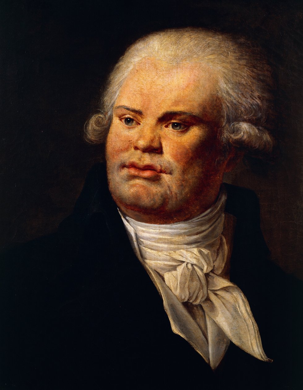 Retrato de Georges Danton (1759-94) (óleo sobre tela) de French School