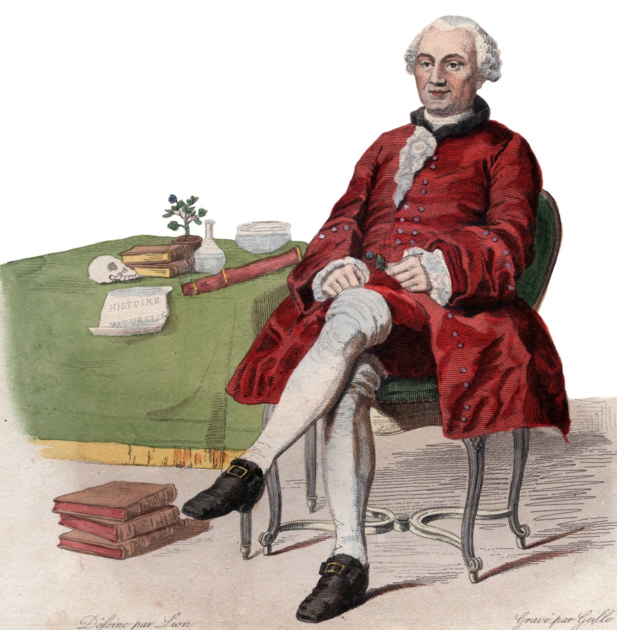 Retrato de Georges Louis Leclerc, conde de Buffon (1707-1788), naturalista francês. de French School