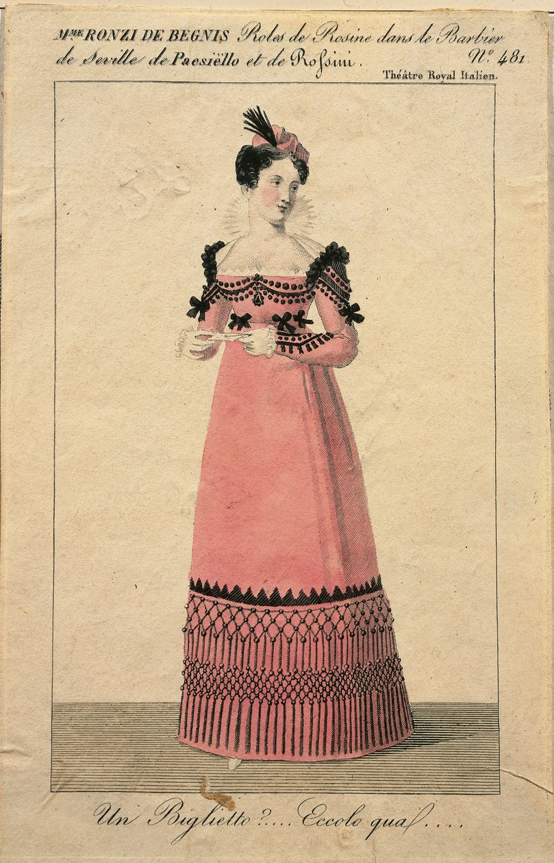 Retrato de Giuseppina Ronzi de Begnis no papel de Rosina em 